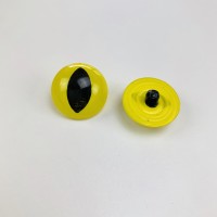 Očko žlté 20mm, našívacie - pár